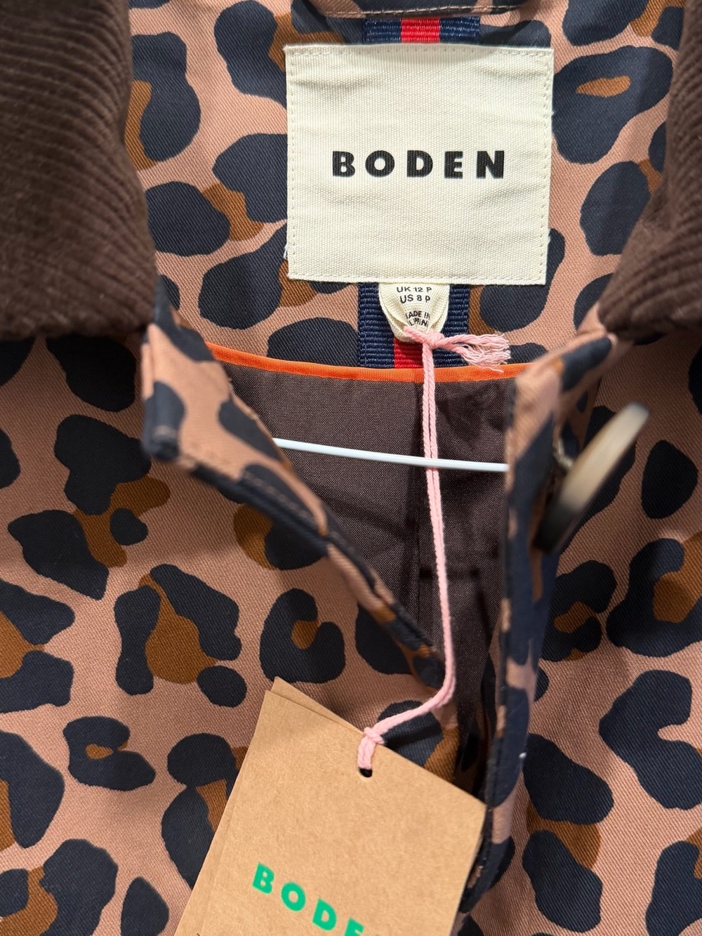 Boden Lancaster Leopard Print Mac Coat in Size US 8 - Picture 3 of 3